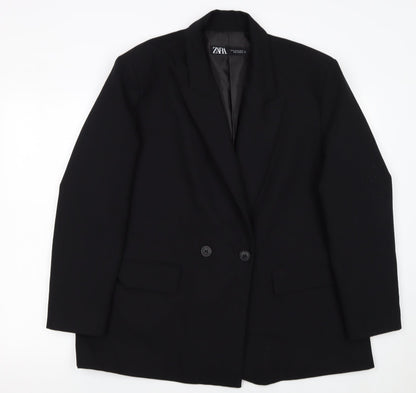 Womens UK Size XL Zara Regular Black Blazer