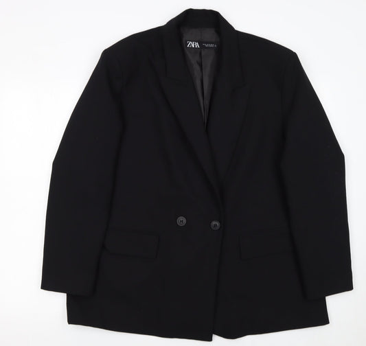 Womens UK Size XL Zara Regular Black Blazer