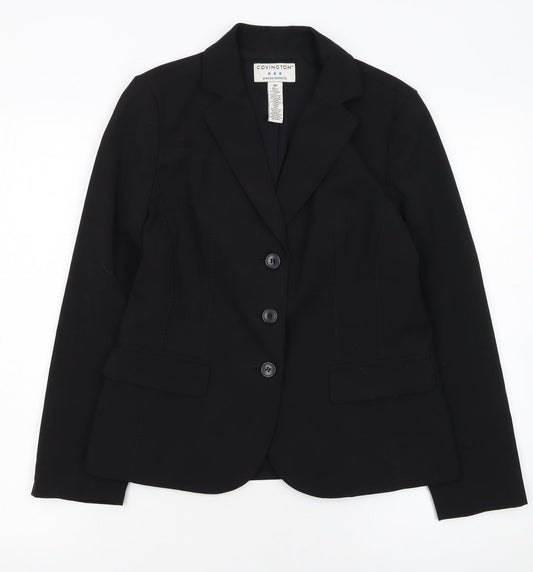 Womens UK Size 4 Petite Covington Petites Black Blazer