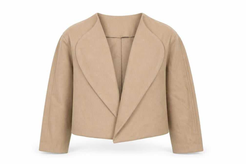H&M Divided Women Beige Blazer Jacket Size 14 Regular Fit