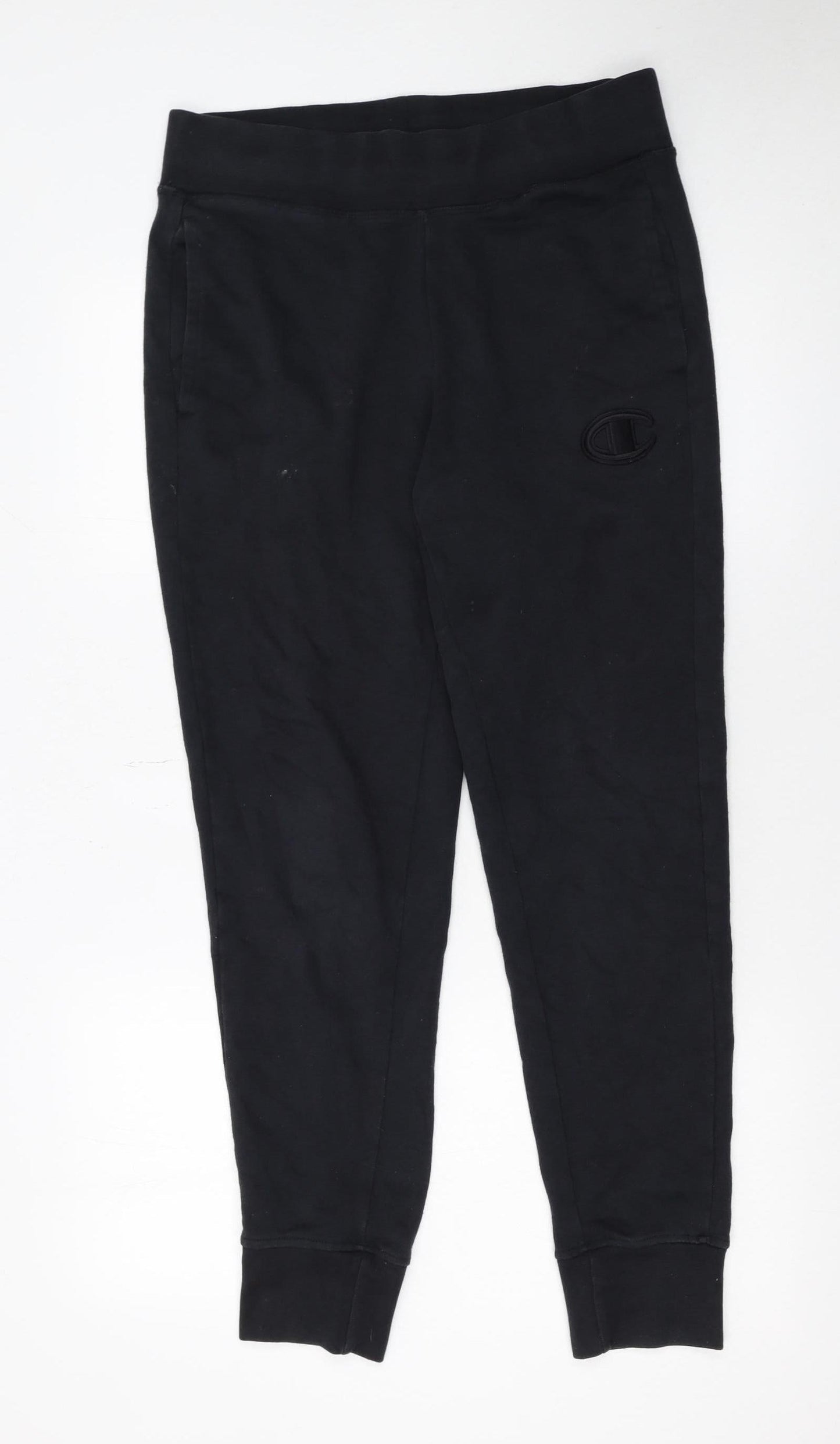Mens UK Size S Champion Regular Fit Jogger Black Trousers