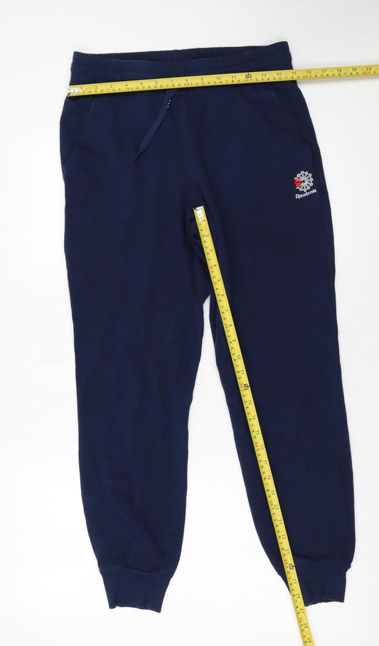 Womens UK Size S Reebok Regular Fit Jogger Blue Trousers