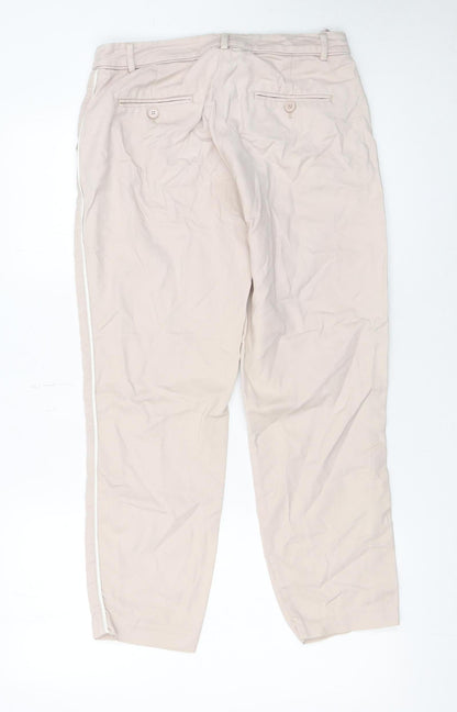 Womens UK Size 8 Mint Velvet Slim Fit Chino Beige Trousers