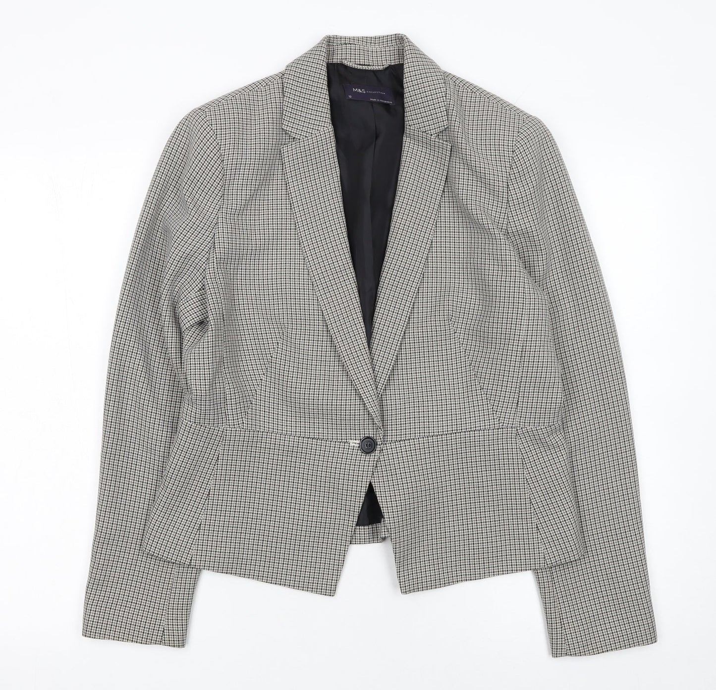 Womens UK Size 12 Marks and Spencer Regular Grey Blazer