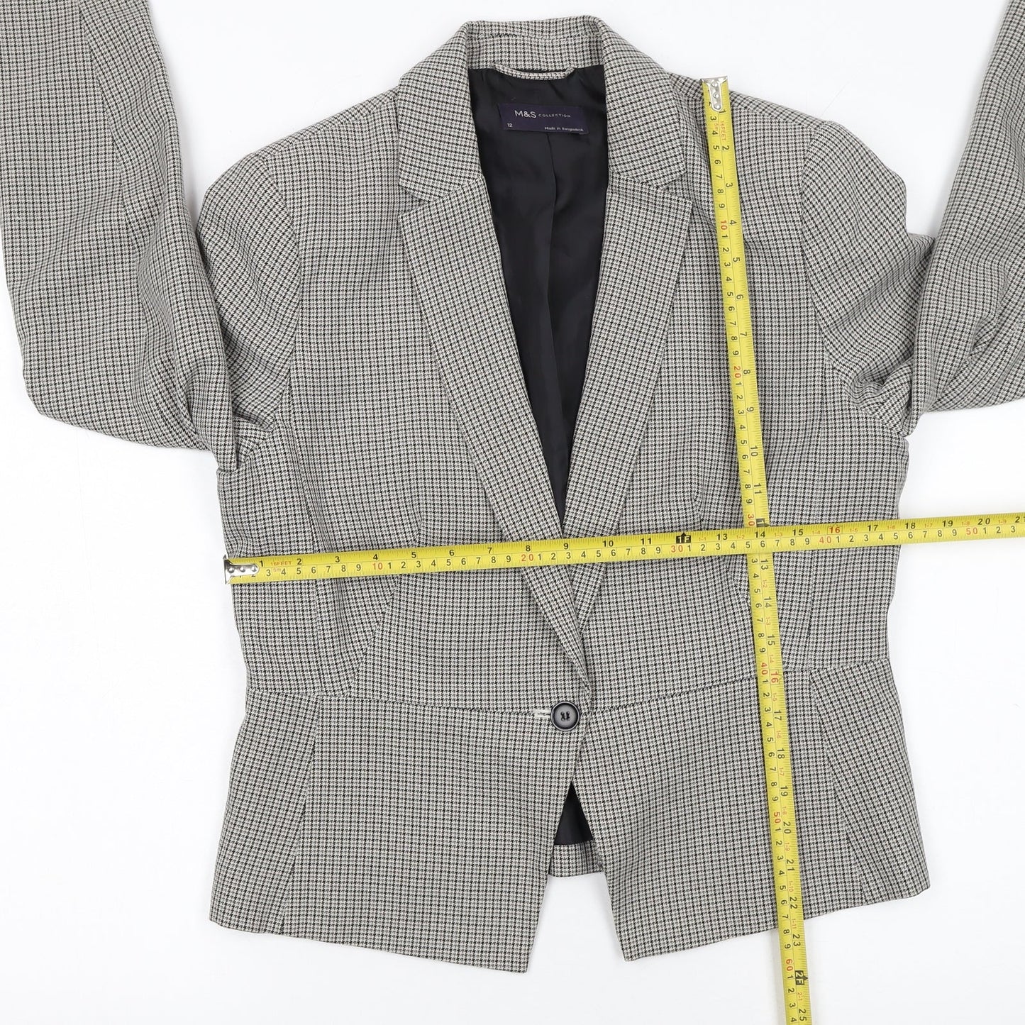 Womens UK Size 12 Marks and Spencer Regular Grey Blazer
