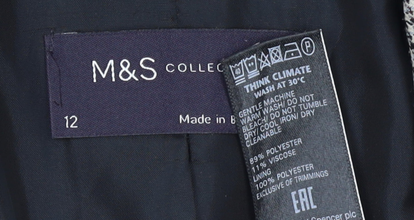 Womens UK Size 12 Marks and Spencer Regular Grey Blazer