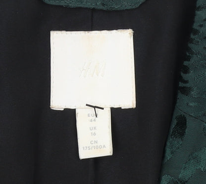 Womens UK Size 16 H&M Regular Green Blazer