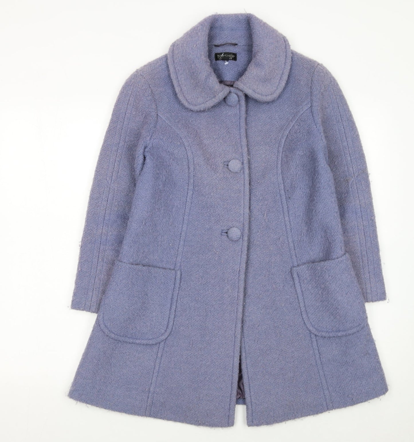 Womens UK Size 8 Topshop Purple Overcoat