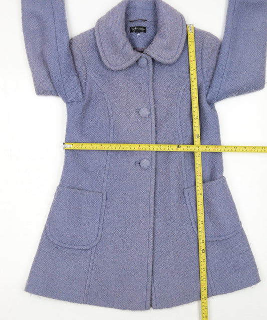 Womens UK Size 8 Topshop Purple Overcoat