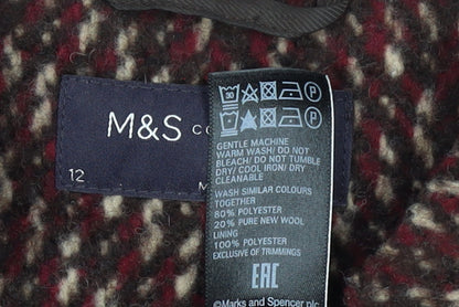 Womens UK Size 12 Marks and Spencer Brown Overcoat