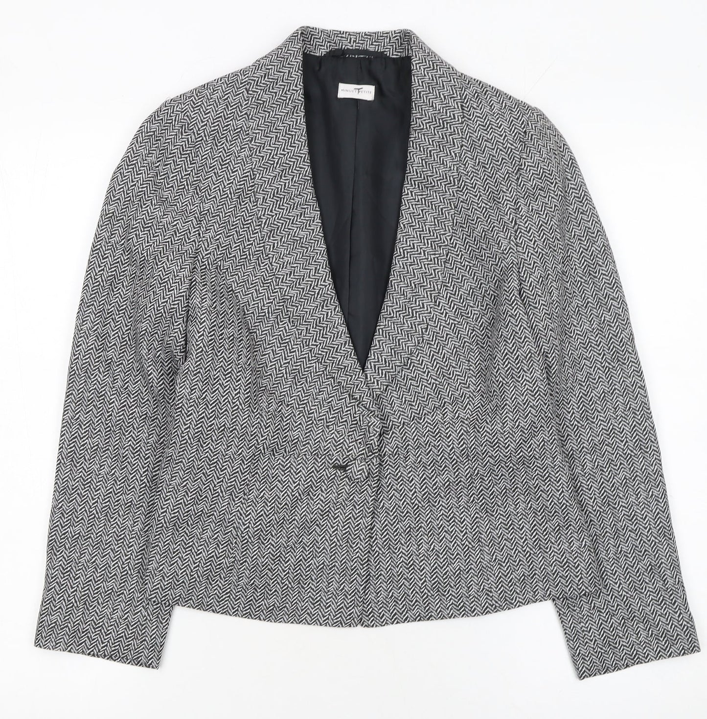 Womens UK Size 12 Minuet Petite Petites Black Blazer