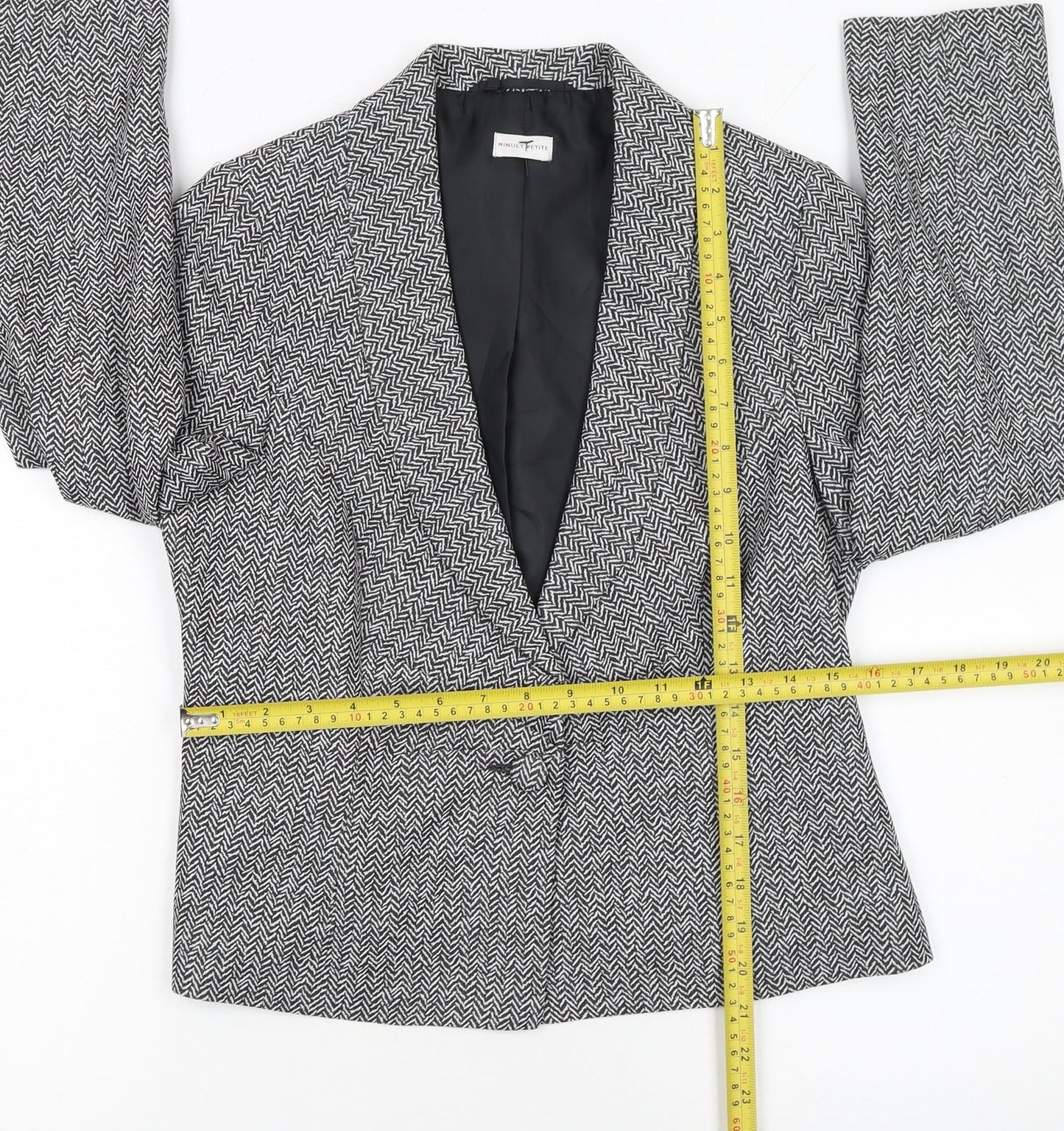 Womens UK Size 12 Minuet Petite Petites Black Blazer