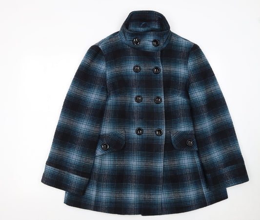 Womens UK Size 10 Dorothy Perkins Blue Pea Coat