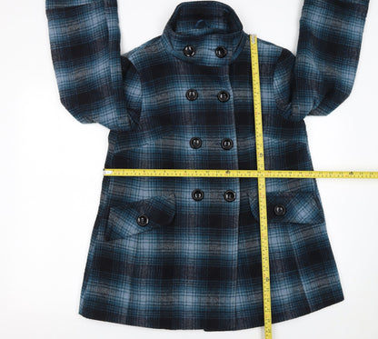 Womens UK Size 10 Dorothy Perkins Blue Pea Coat