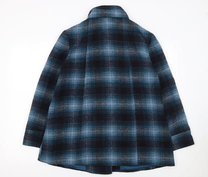 Womens UK Size 10 Dorothy Perkins Blue Pea Coat