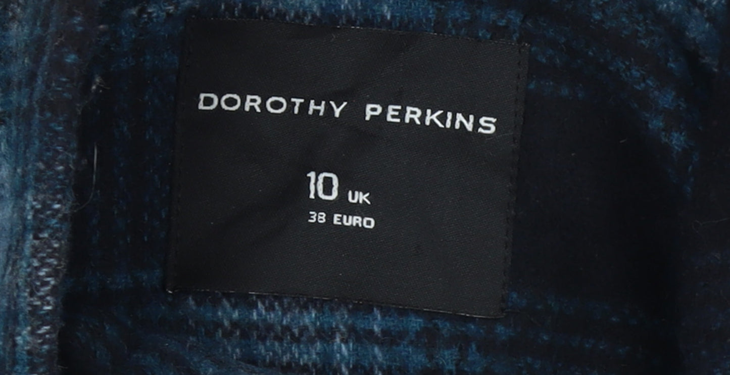 Womens UK Size 10 Dorothy Perkins Blue Pea Coat