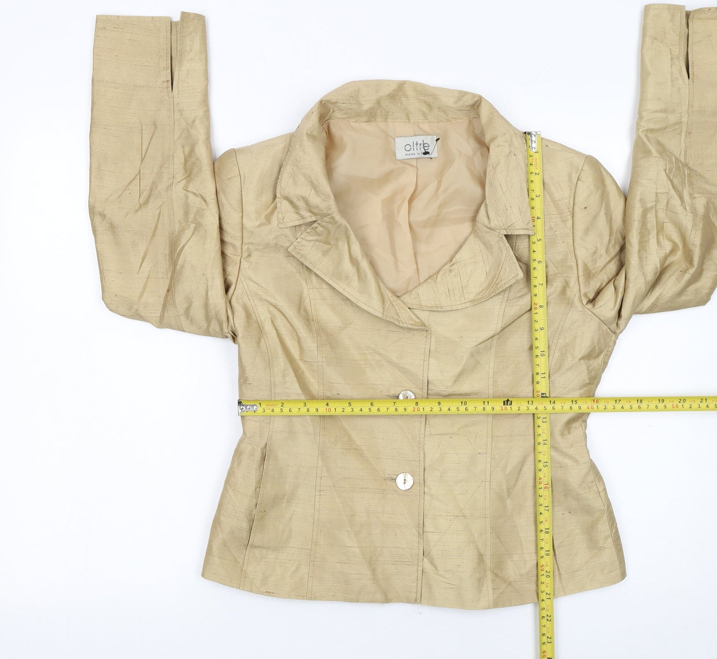 Womens UK Size 10 Oltre Regular Beige Suit Jacket