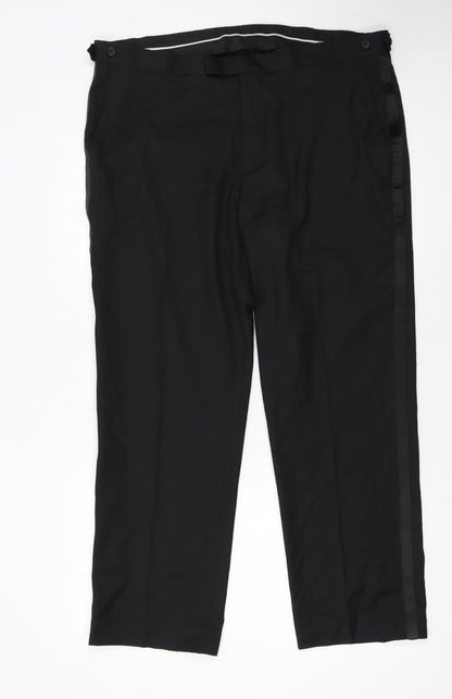 Marks and Spencer Men's Black Regular Fit Dress Trousers 30 Short