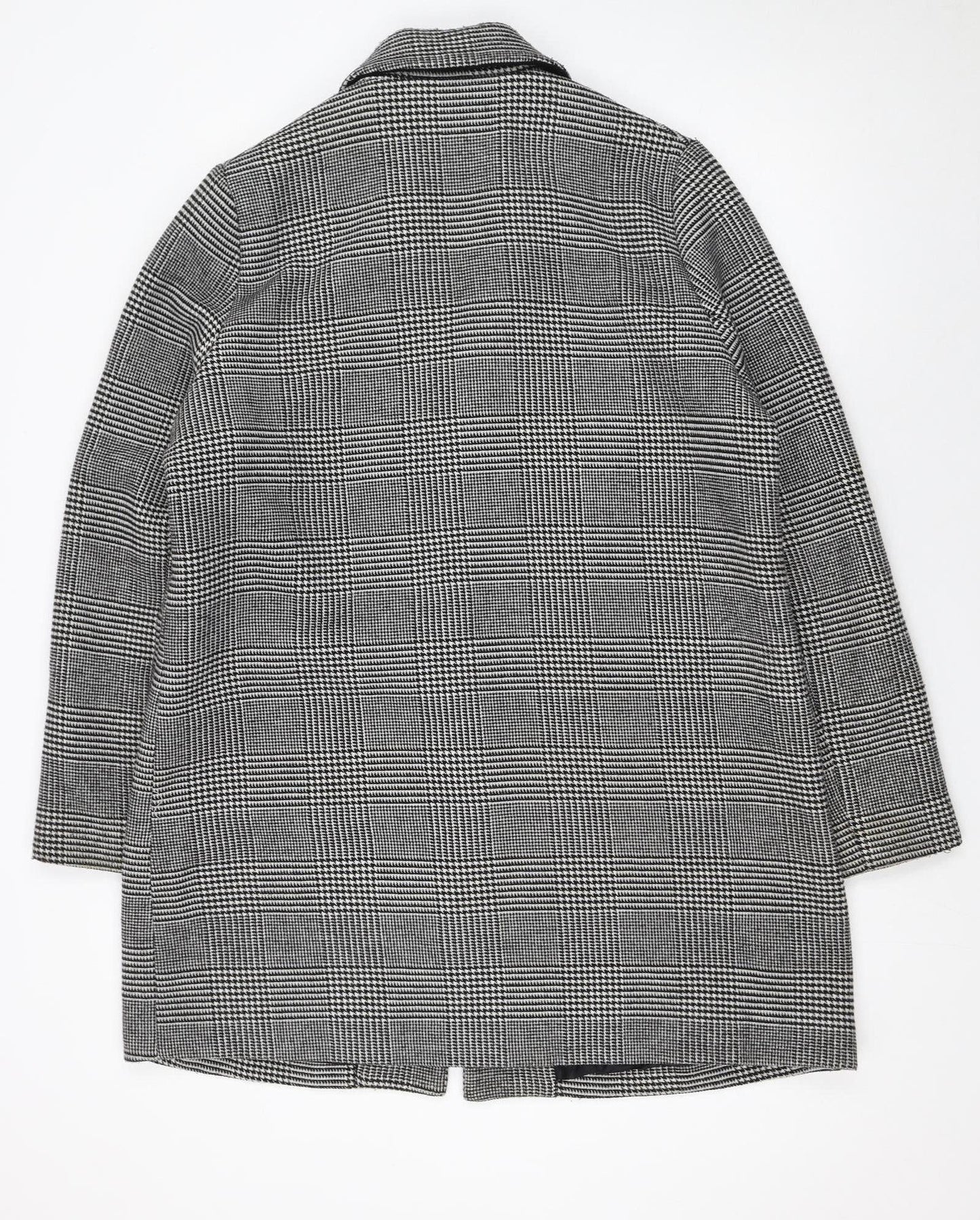 Dorothy Perkins Women's Grey Check Mid-Length Overcoat Size 16