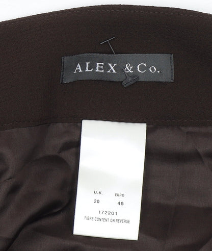 ALEX & Co. Women's Brown A-Line Knee Length Skirt Size 20 Polyester