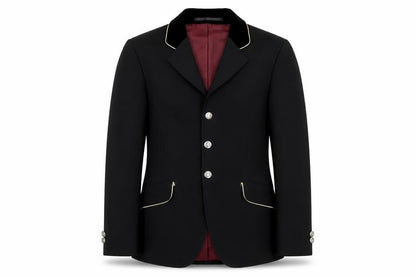 Cavallo Boys Black Polyester Four-Button Equestrian Blazer 11 Years