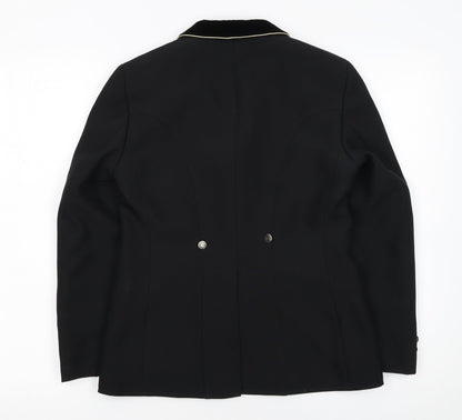 Cavallo Boys Black Polyester Four-Button Equestrian Blazer 11 Years