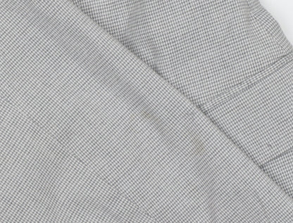 Zara Women Grey Houndstooth Slim Fit Blazer Jacket Size 8