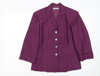 Womens UK Size 10 Platinum Purple Classic Blouse