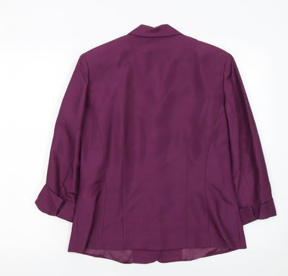Womens UK Size 10 Platinum Purple Classic Blouse