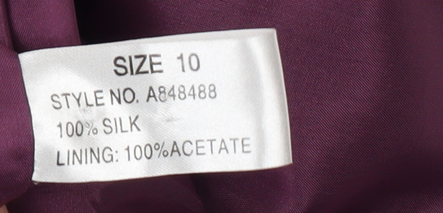 Womens UK Size 10 Platinum Purple Classic Blouse