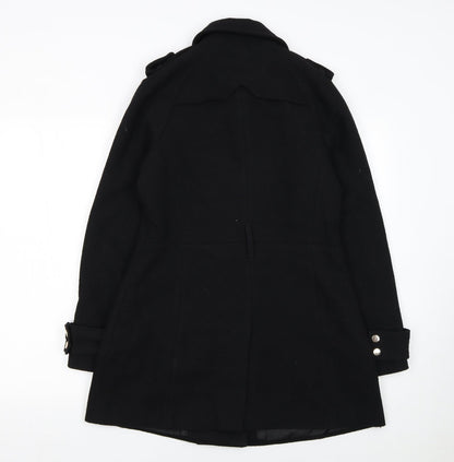 Womens UK Size 12 Warehouse Black Pea Coat