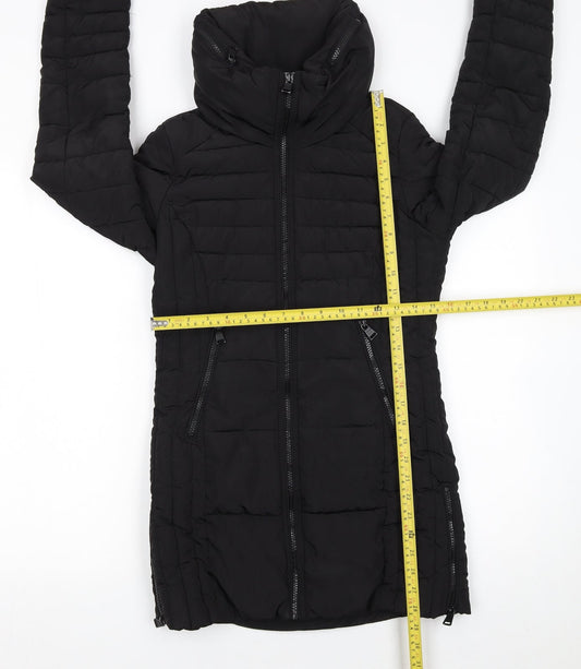 Womens UK Size 6 NEXT Black Puffer Jacket