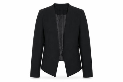 Topshop Women Black UK 8 Tailored Suit Jacket Viscose Blend