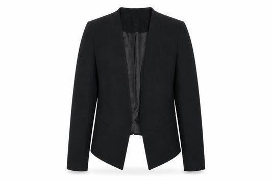 Topshop Women Black UK 8 Tailored Suit Jacket Viscose Blend