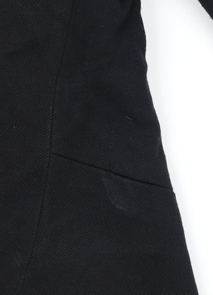 Topshop Women Black UK 8 Tailored Suit Jacket Viscose Blend