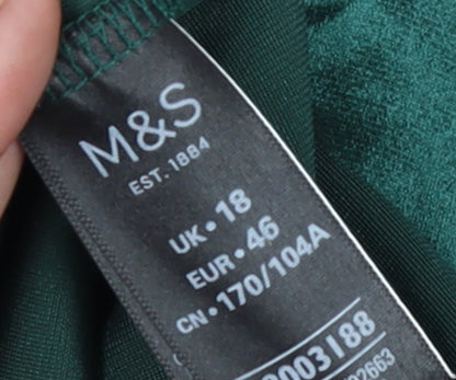 Womens UK Size 18 Marks and Spencer Green Basic Blouse