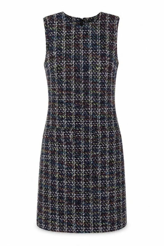Paper Dolls Women’s Multicoloured Tweed Shift Dress Size 10 Sleeveless