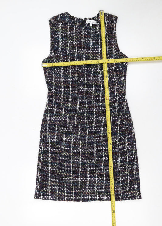 Paper Dolls Women’s Multicoloured Tweed Shift Dress Size 10 Sleeveless