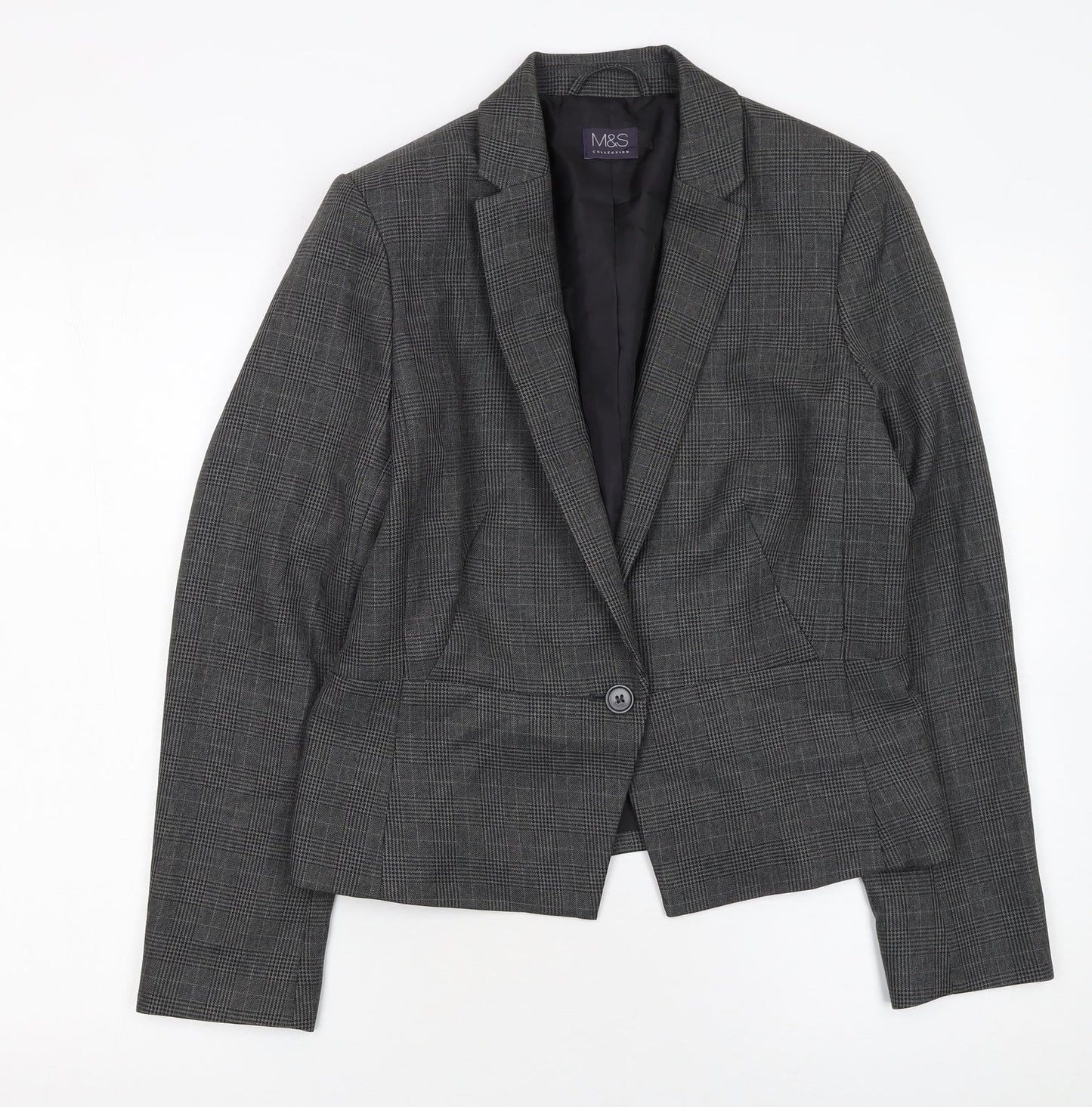 Womens UK Size 12 Marks and Spencer Regular Grey Blazer