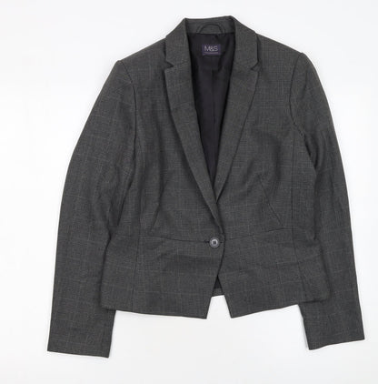 Womens UK Size 12 Marks and Spencer Regular Grey Blazer