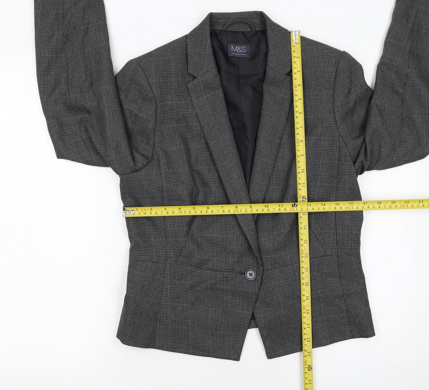 Womens UK Size 12 Marks and Spencer Regular Grey Blazer
