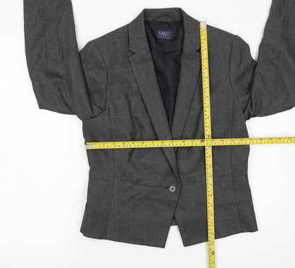 Womens UK Size 12 Marks and Spencer Regular Grey Blazer