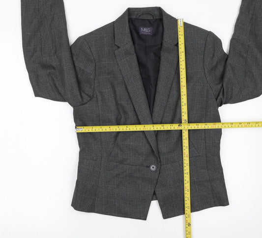 Womens UK Size 12 Marks and Spencer Regular Grey Blazer