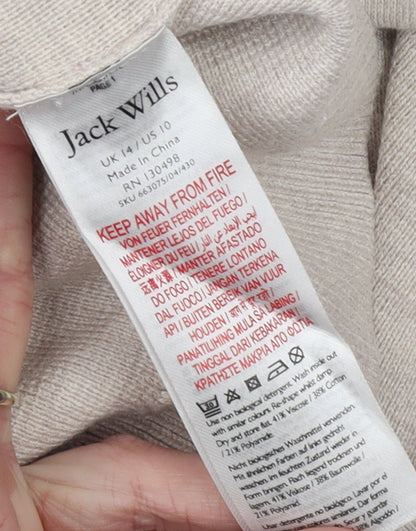 Womens UK Size 14 Jack Wills Beige Pullover Jumper