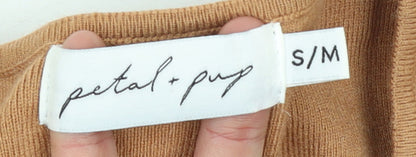 Womens UK Size S Petal + Pup Beige Pullover Jumper