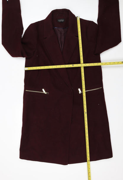 Womens UK Size 10 Topshop Brown Overcoat