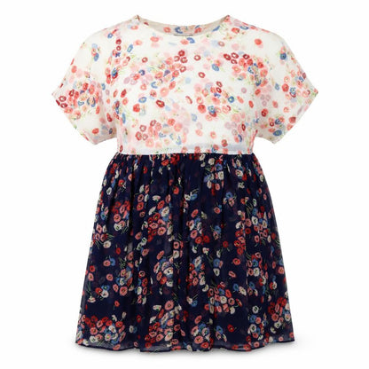 Front view of ASOS Women’s Multicoloured Floral Fit & Flare Knee Dress, size UK 10