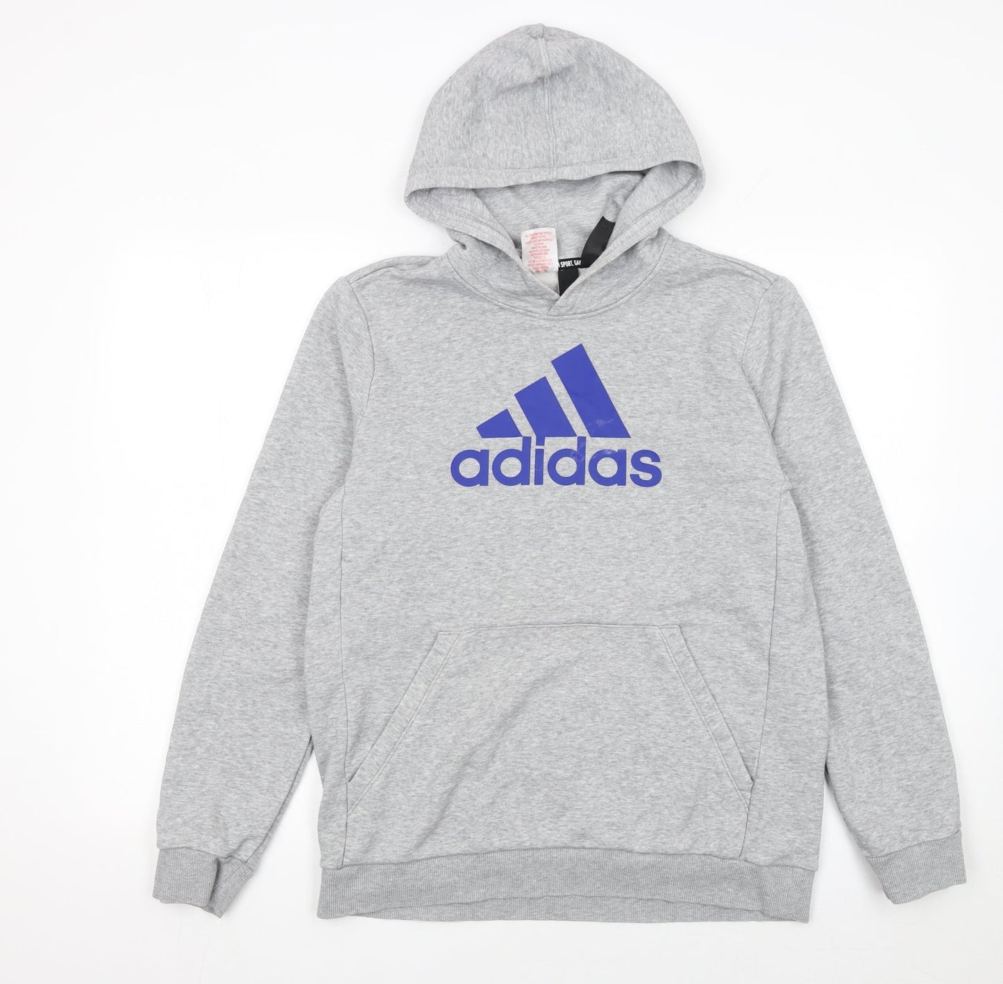 Boys UK Size 15-16 Years adidas Grey Pullover Hoodie