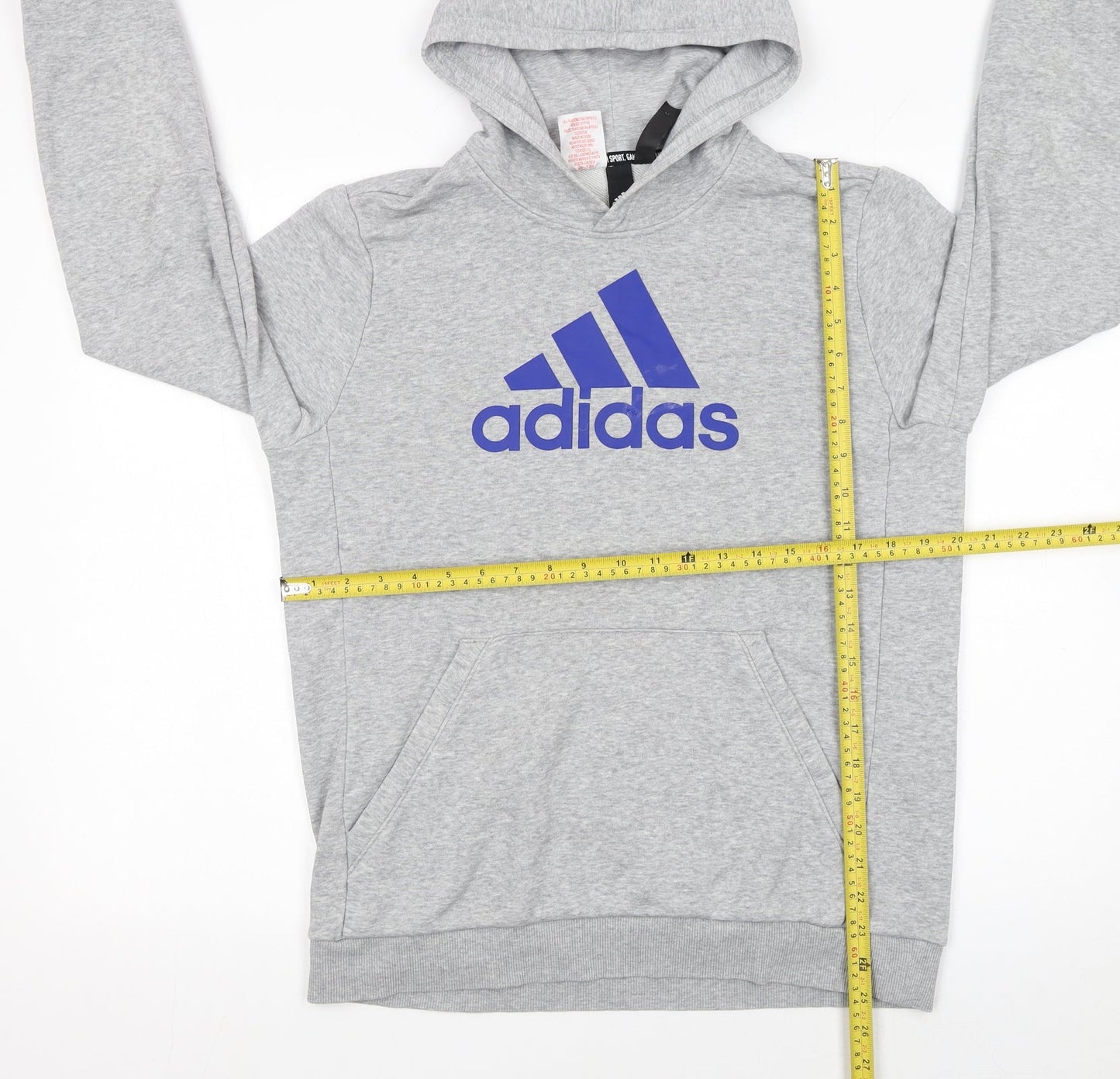 Boys UK Size 15-16 Years adidas Grey Pullover Hoodie