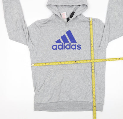 Boys UK Size 15-16 Years adidas Grey Pullover Hoodie
